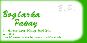 boglarka papay business card