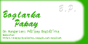 boglarka papay business card